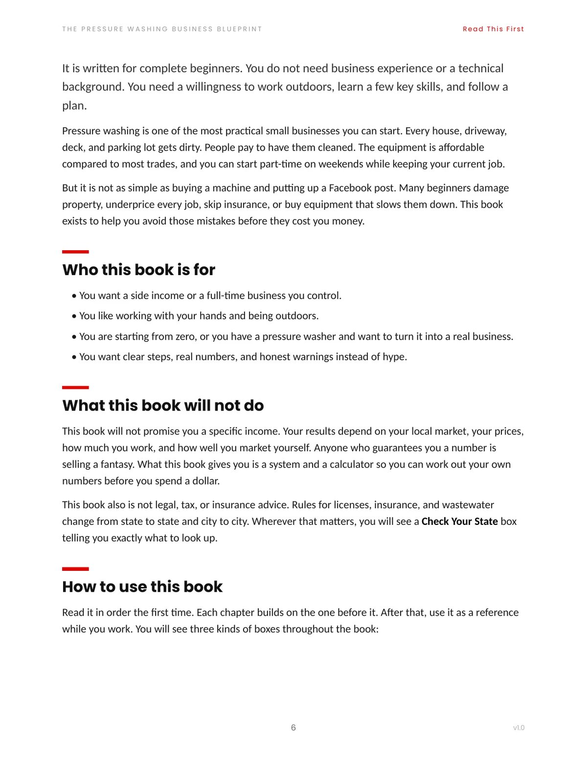 Read This First introduction page